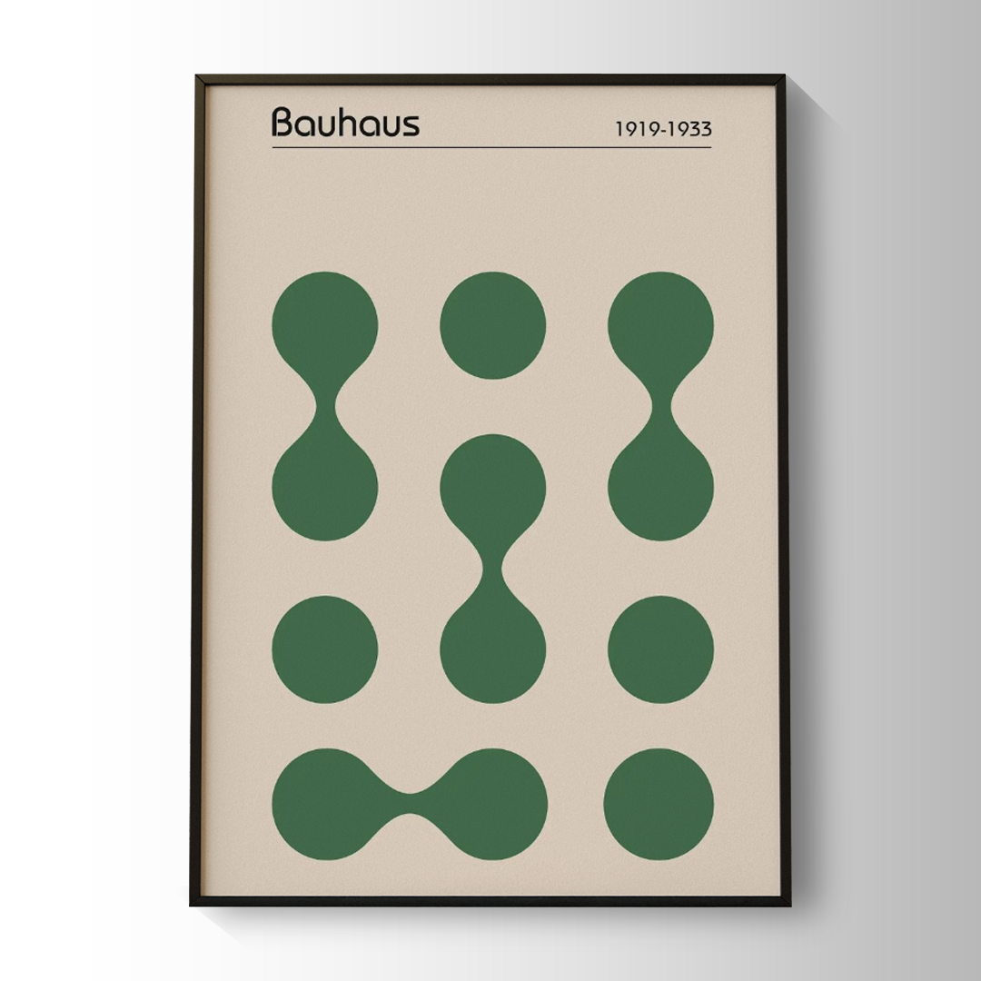 Bauhaus Green Circle Drops