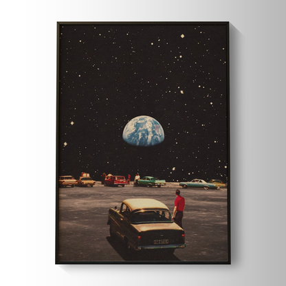 Retro Futurism Moon